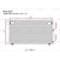 Радиатор кондиционера для Lexus, Toyota GERAT RCD-0037