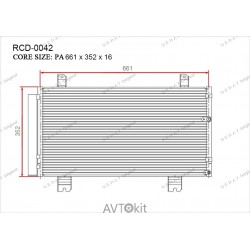 Радиатор кондиционера для Lexus GERAT RCD-0042
