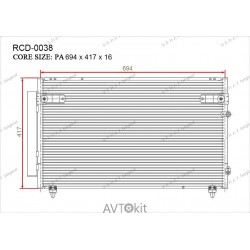 Радиатор кондиционера для Lexus, Toyota GERAT RCD-0038
