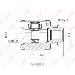 ШРУС внутренний 27x32x40 для HONDA LYNXauto CI-3402