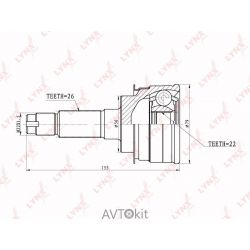 ШРУС наружный 26x22x56 для MAZDA LYNXauto CO-5100