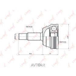 ШРУС наружный 22x30x53 для VW LYNXauto CO-8011A