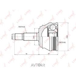 ШРУС наружный 22x30x53.2 для VW LYNXauto CO-8013A