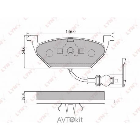 Колодки тормозные передние для AUDI A2 LYNXauto BD-1202