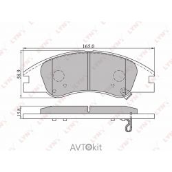 Колодки тормозные передние для KIA Cerato LYNXauto BD-4402