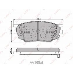 Колодки тормозные передние для MAZDA 6 LYNXauto BD-5111