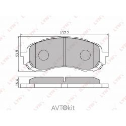 Колодки тормозные передние для SUBARU Impreza LYNXauto BD-7102