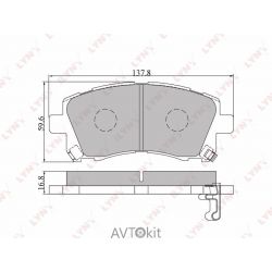 Колодки тормозные передние для SUBARU Impreza LYNXauto BD-7104