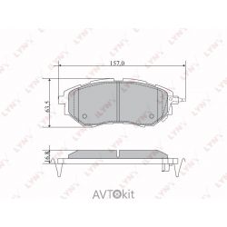 Колодки тормозные передние для SUBARU Forester LYNXauto BD-7111