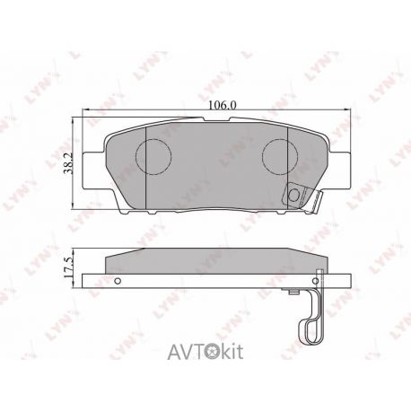 Колодки тормозные задние для TOYOTA Avalon LYNXauto BD-7513