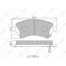 Колодки тормозные передние для TOYOTA Corolla LYNXauto BD-7540