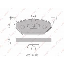 Колодки тормозные передние для AUDI A3 LYNXauto BD-8003